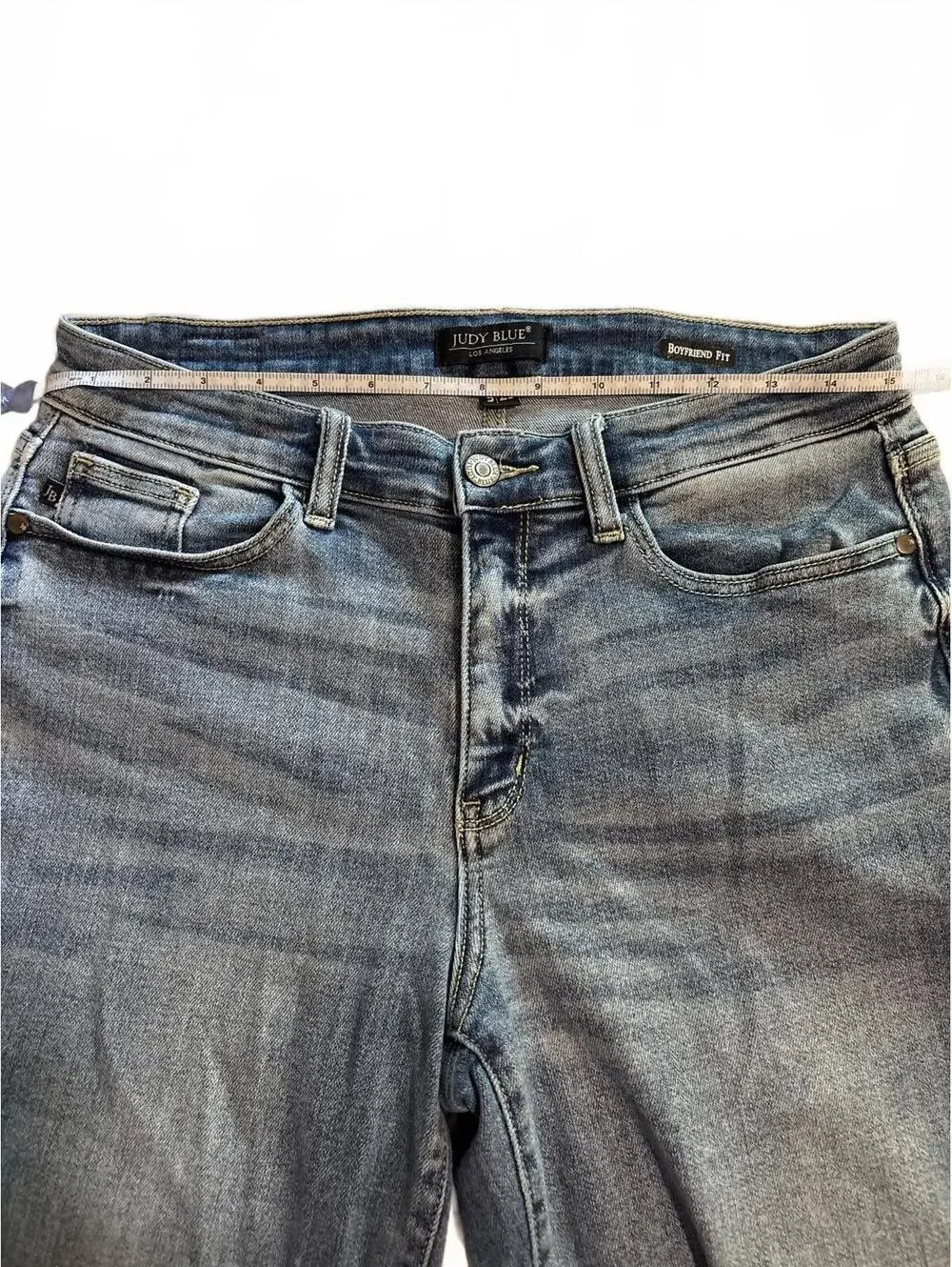 Casual Judy Blue Mid Rise Boyfriend Jeans Medium Wash Stretch Denim Size 9/29